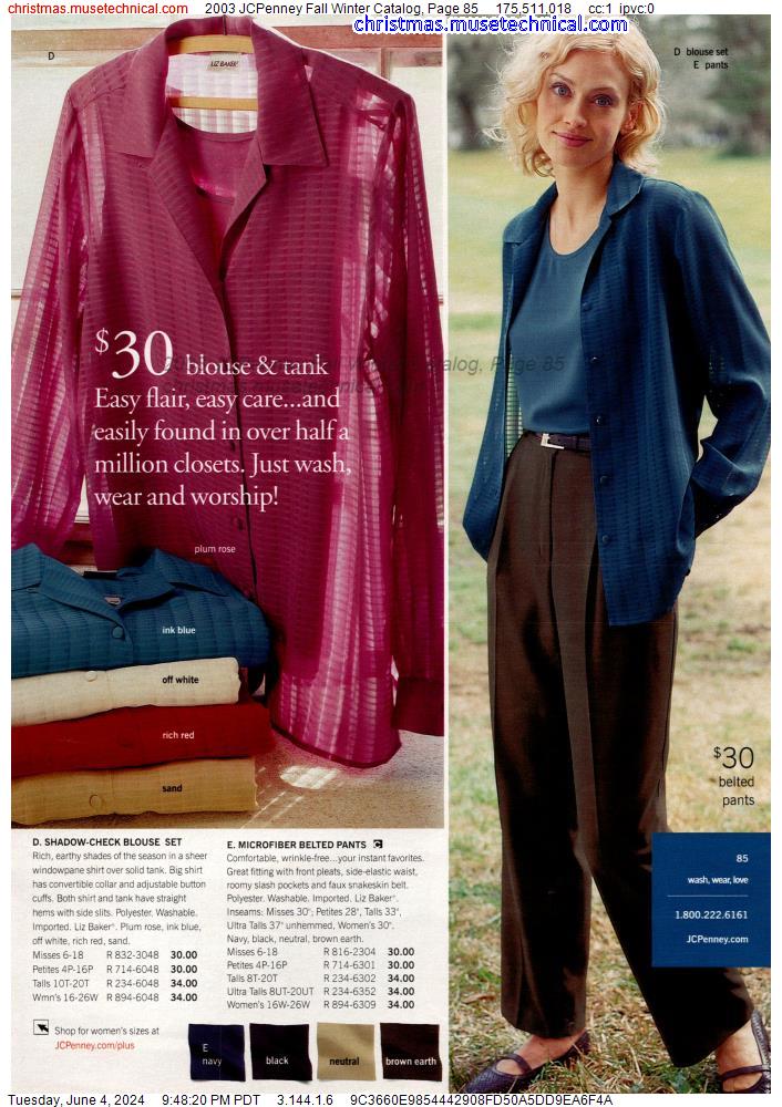 2003 JCPenney Fall Winter Catalog, Page 85