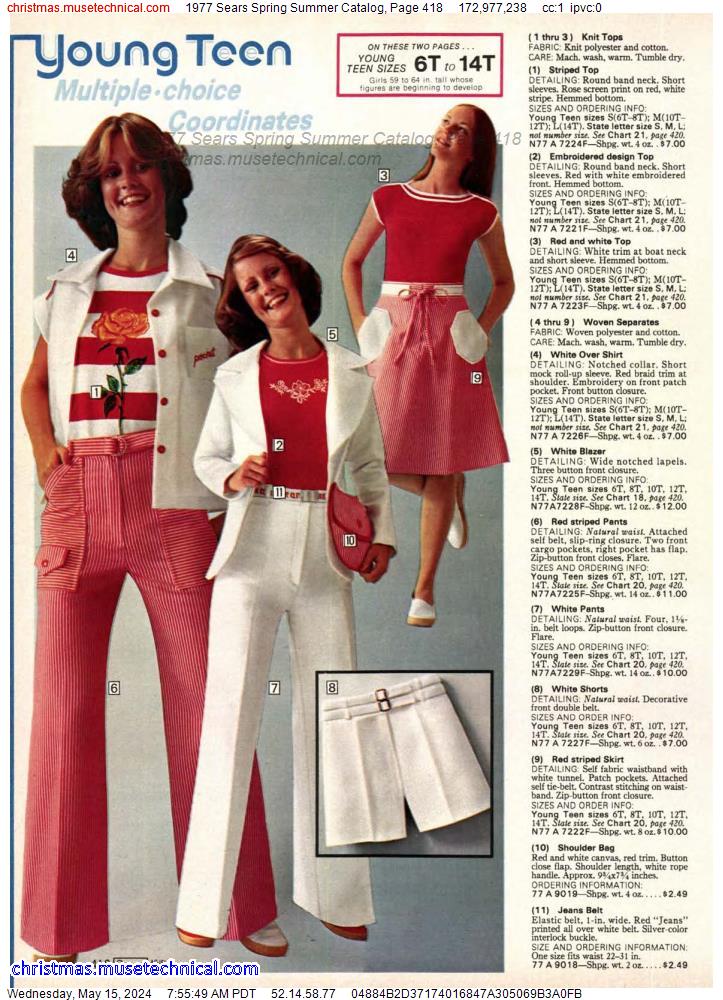 1977 Sears Spring Summer Catalog, Page 418