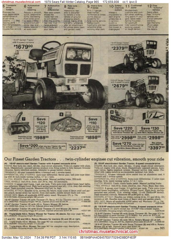 1979 Sears Fall Winter Catalog, Page 965