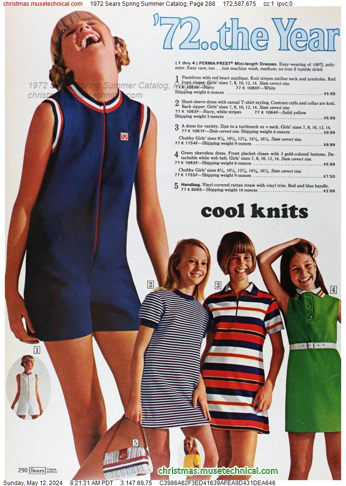 1972 Sears Spring Summer Catalog, Page 288
