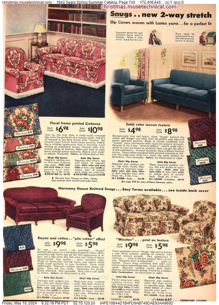 1942 Sears Spring Summer Catalog, Page 745