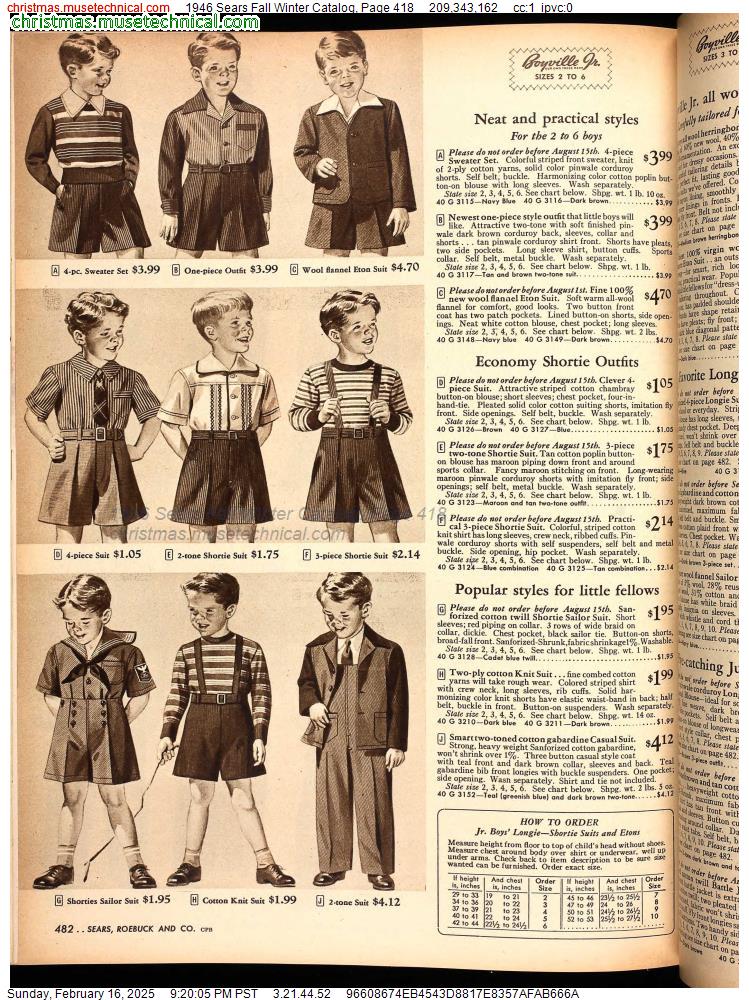 1946 Sears Fall Winter Catalog, Page 418