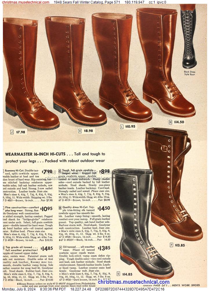 1948 Sears Fall Winter Catalog, Page 571