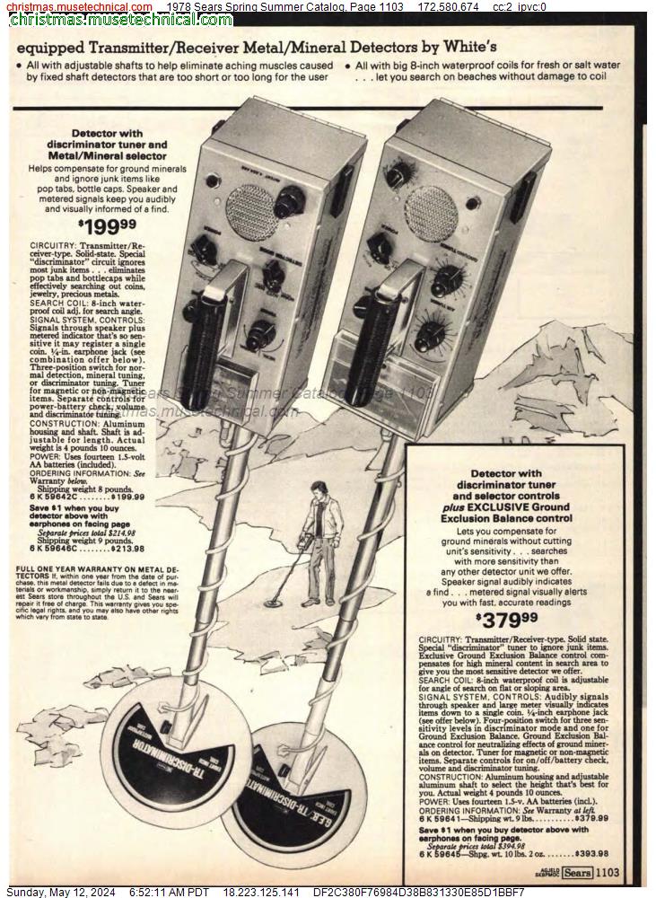 1978 Sears Spring Summer Catalog, Page 1103