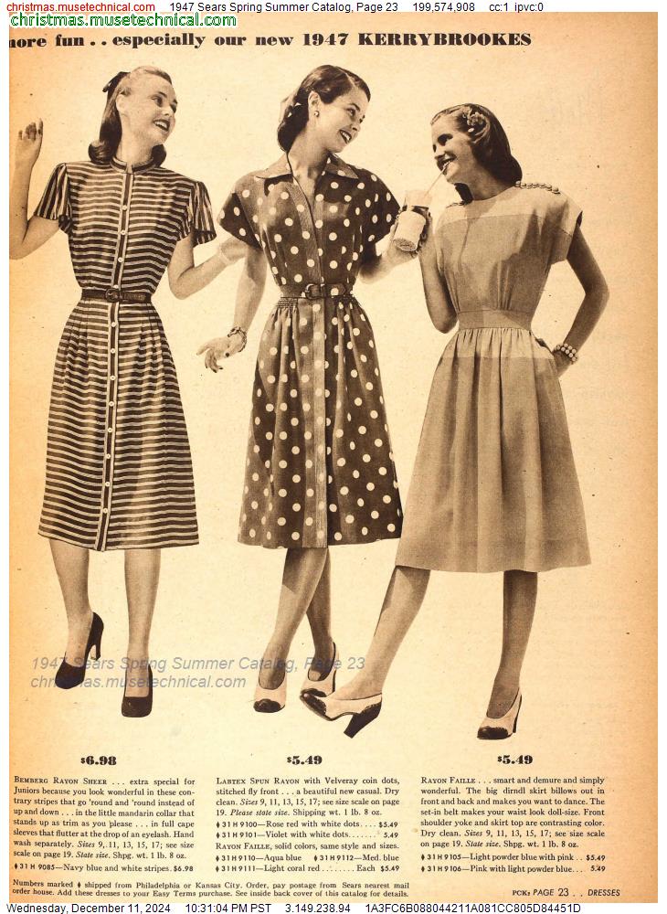 1947 Sears Spring Summer Catalog, Page 23