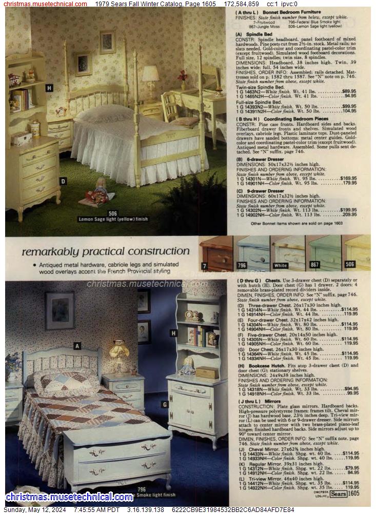 1979 Sears Fall Winter Catalog, Page 1605