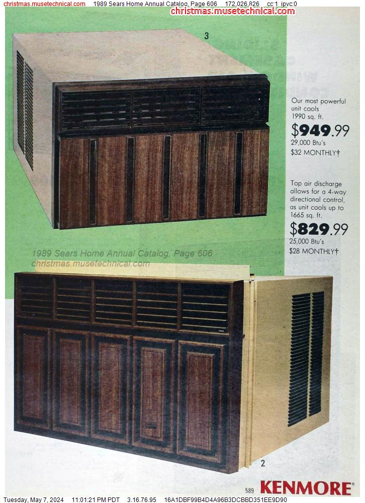 1989 Sears Home Annual Catalog, Page 606