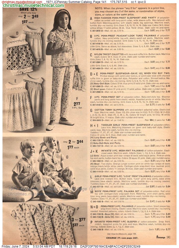 1971 JCPenney Summer Catalog, Page 141