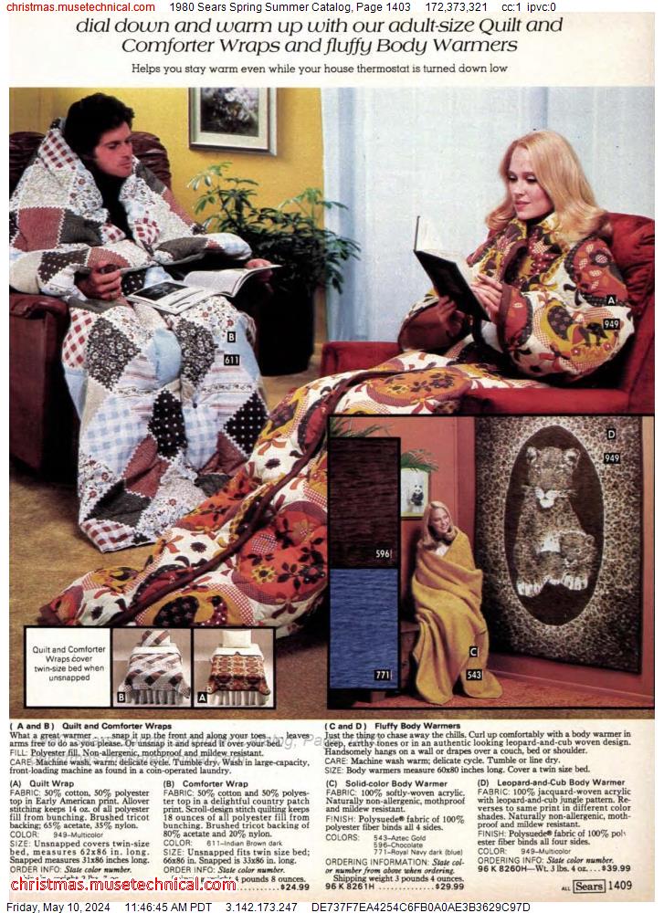 1980 Sears Spring Summer Catalog, Page 1403