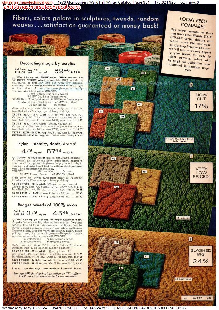 1970 Montgomery Ward Fall Winter Catalog, Page 951