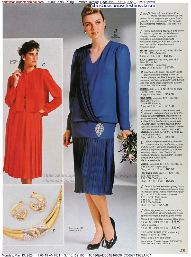 1988 Sears Spring Summer Catalog, Page 191