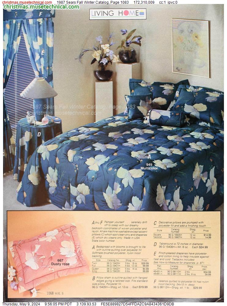 1987 Sears Fall Winter Catalog, Page 1083