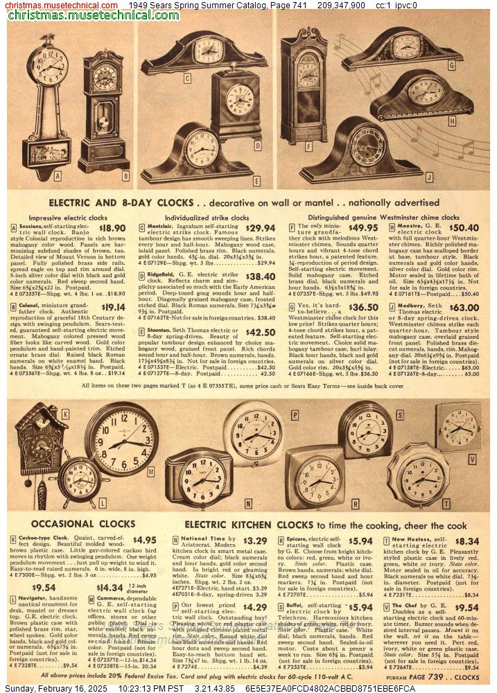 1949 Sears Spring Summer Catalog, Page 741