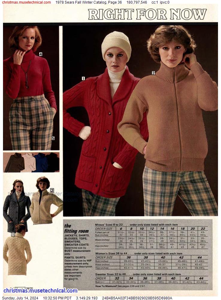 1978 Sears Fall Winter Catalog, Page 36