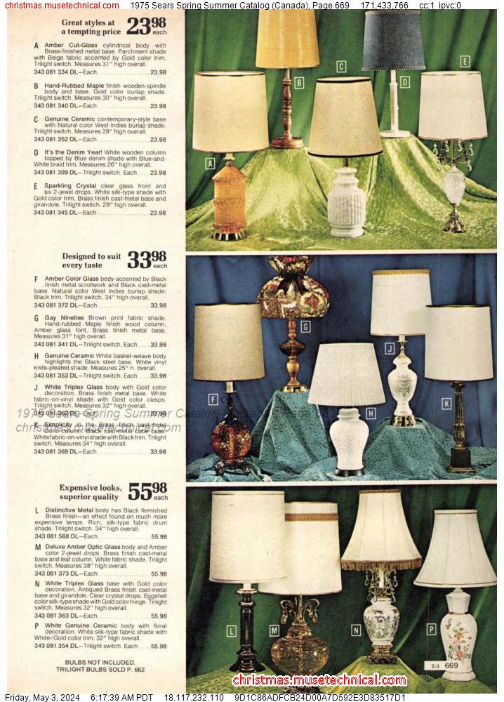 1975 Sears Spring Summer Catalog (Canada), Page 669