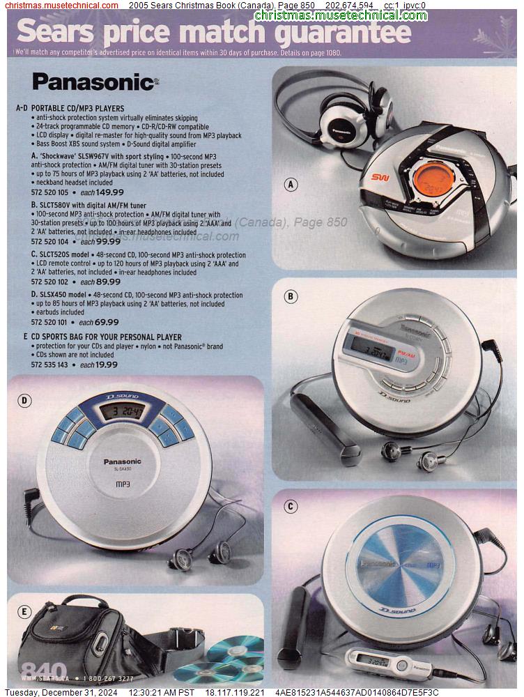 2005 Sears Christmas Book (Canada), Page 850