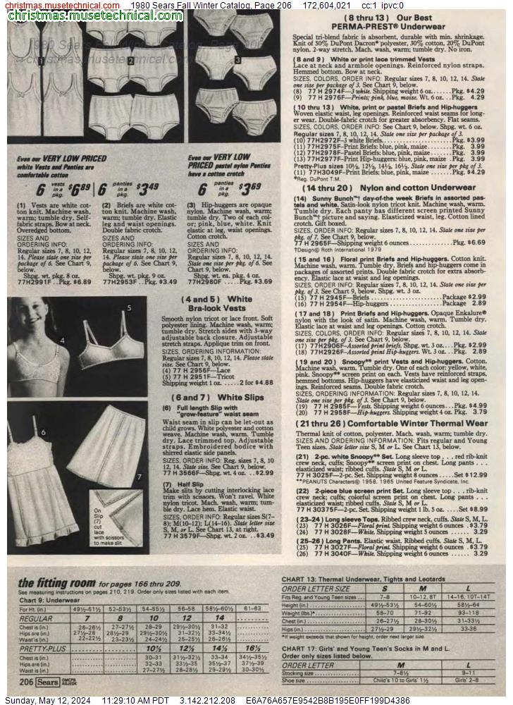 1980 Sears Fall Winter Catalog, Page 206
