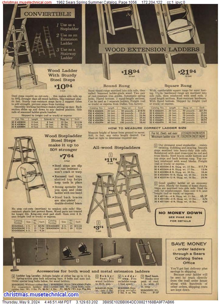 1962 Sears Spring Summer Catalog, Page 1056