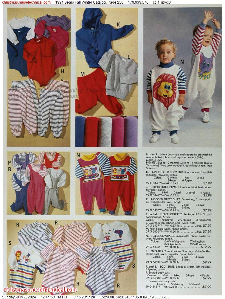 1991 Sears Fall Winter Catalog, Page 250