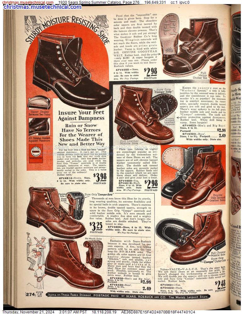 1930 Sears Spring Summer Catalog, Page 276