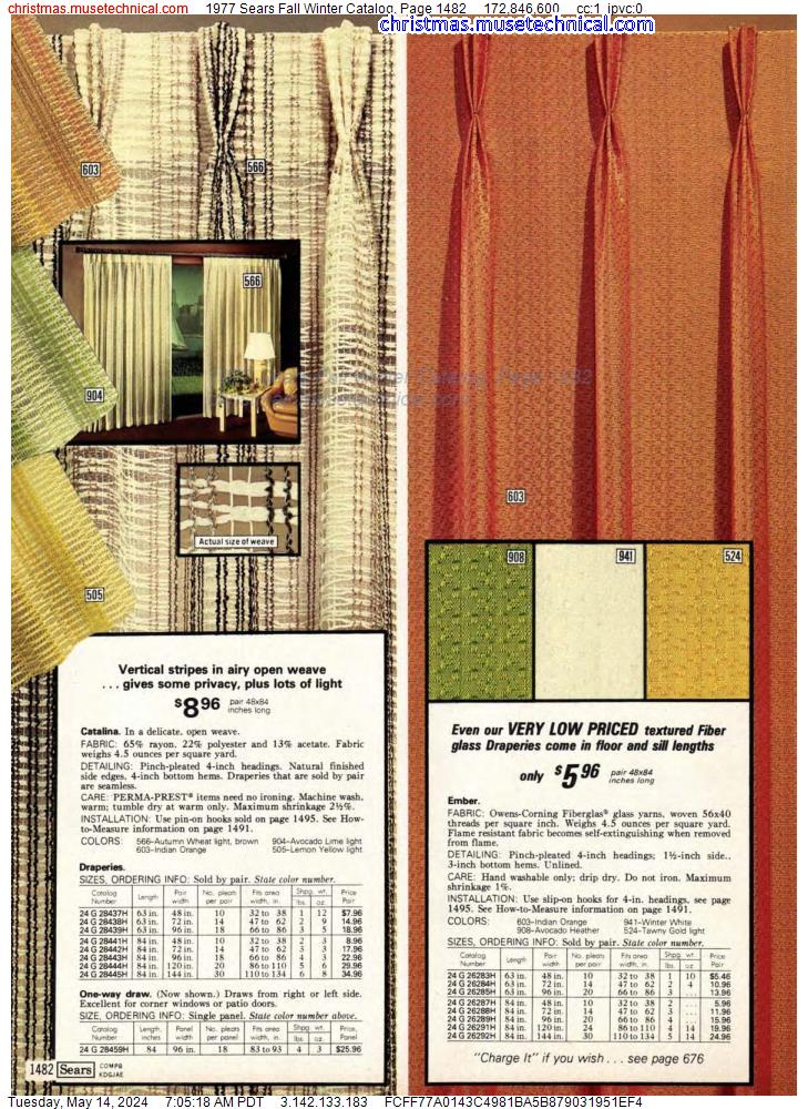 1977 Sears Fall Winter Catalog, Page 1482