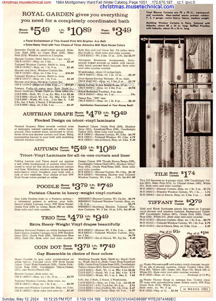 1964 Montgomery Ward Fall Winter Catalog, Page 1051