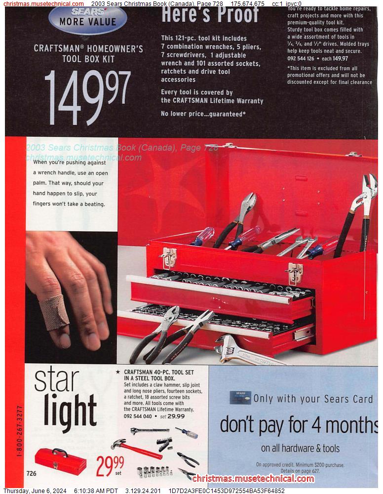 2003 Sears Christmas Book (Canada), Page 728