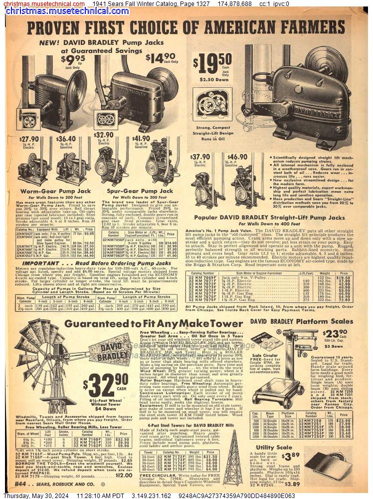 1941 Sears Fall Winter Catalog, Page 1327