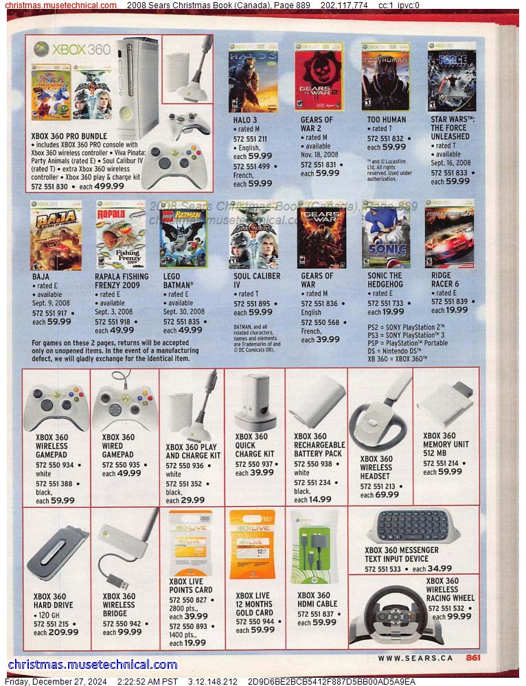 2008 Sears Christmas Book (Canada), Page 889