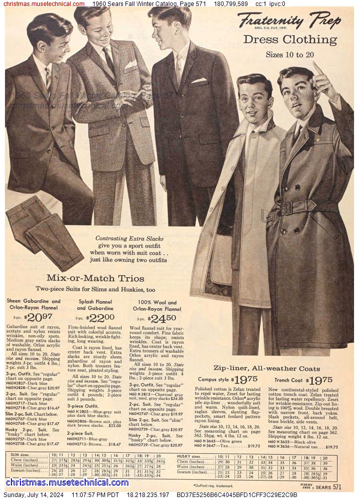 1960 Sears Fall Winter Catalog, Page 571