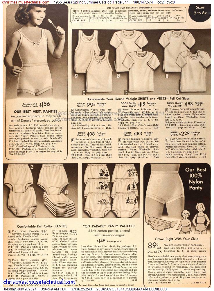 1955 Sears Spring Summer Catalog, Page 314