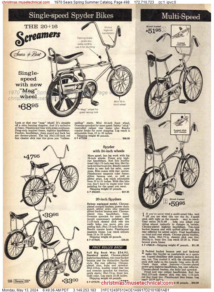 1970 Sears Spring Summer Catalog, Page 498