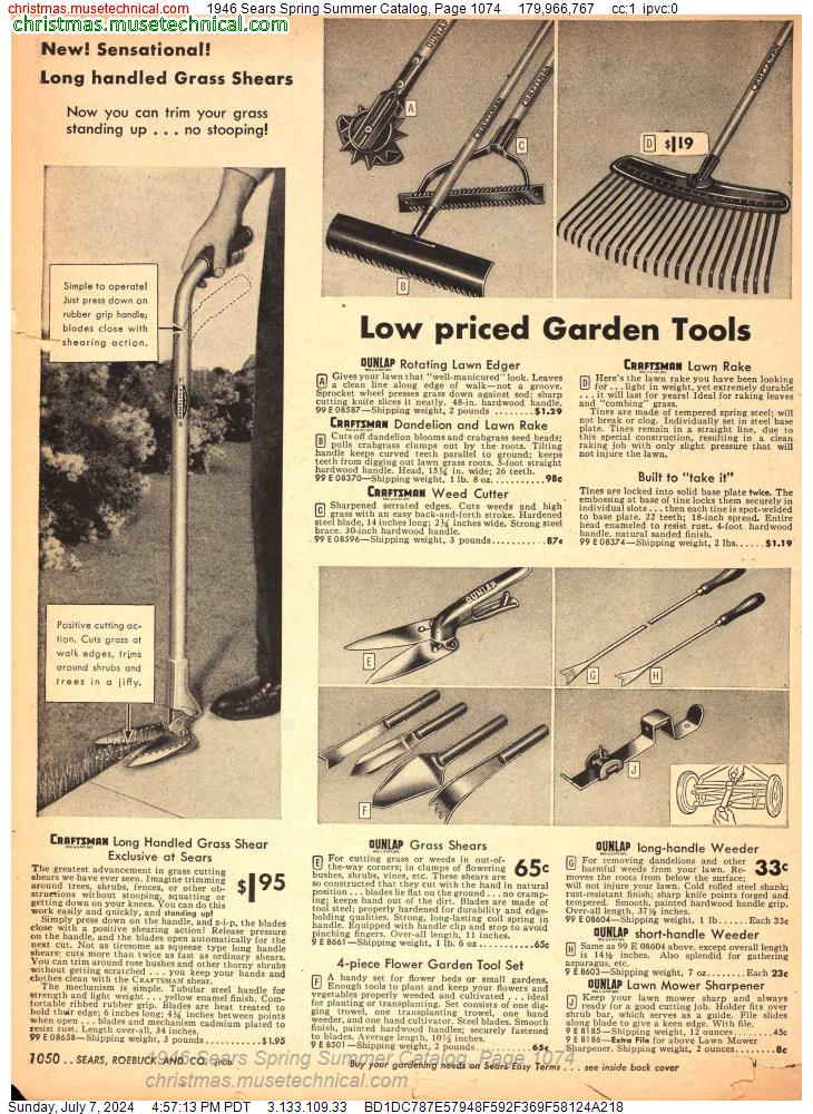 1946 Sears Spring Summer Catalog, Page 1074