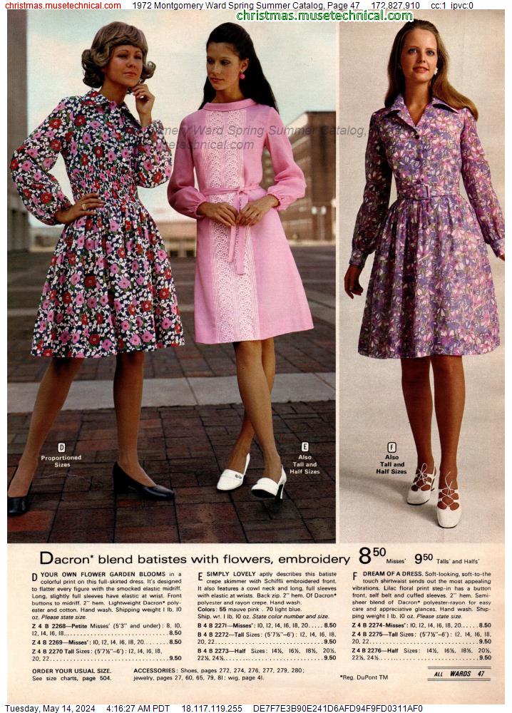 1972 Montgomery Ward Spring Summer Catalog, Page 47