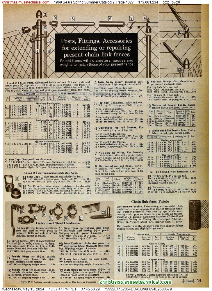 1968 Sears Spring Summer Catalog 2, Page 1027