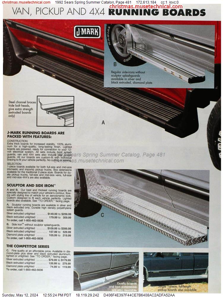 1992 Sears Spring Summer Catalog, Page 481