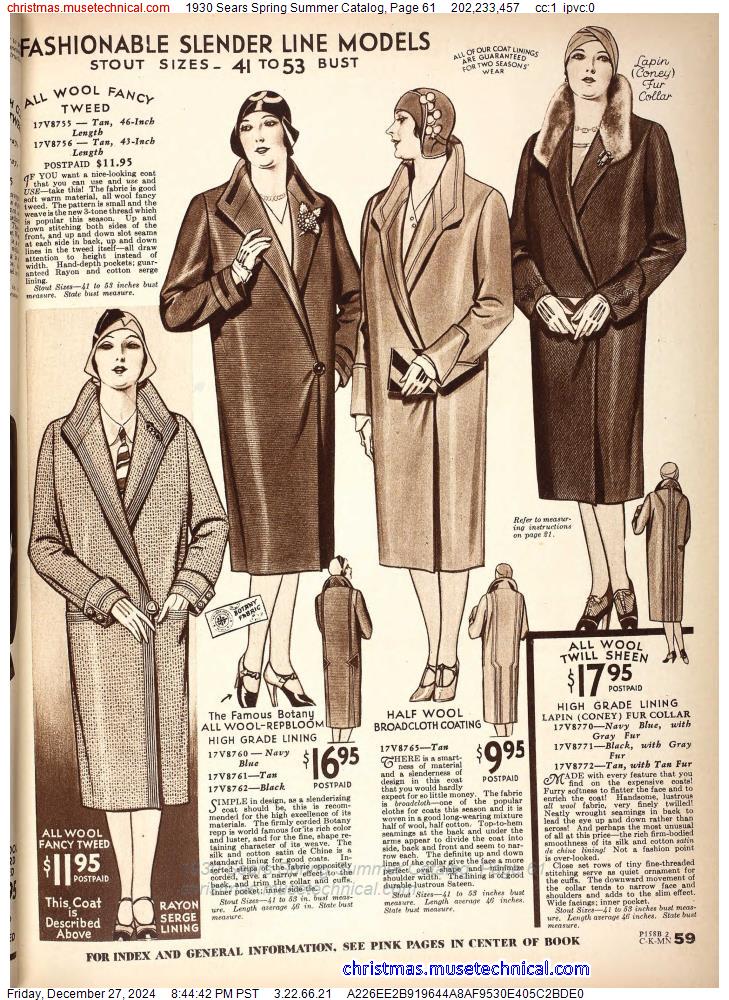 1930 Sears Spring Summer Catalog, Page 61