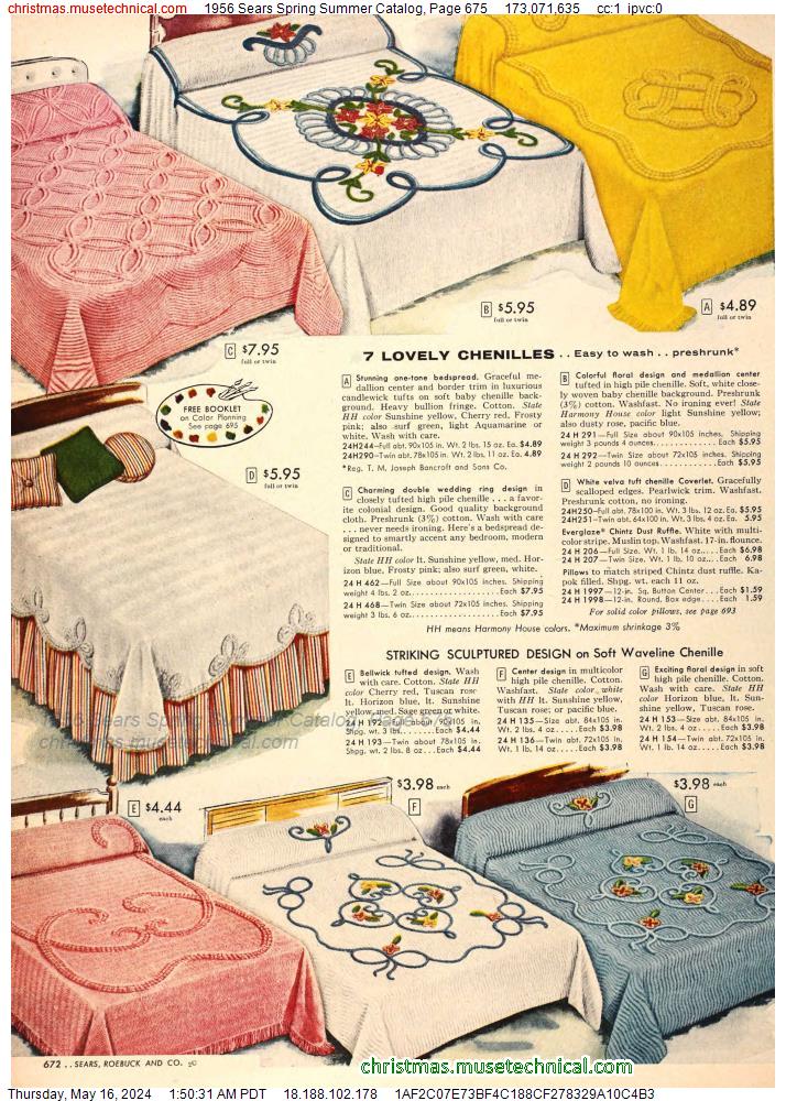 1956 Sears Spring Summer Catalog, Page 675
