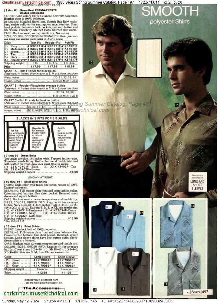 1980 Sears Spring Summer Catalog, Page 497