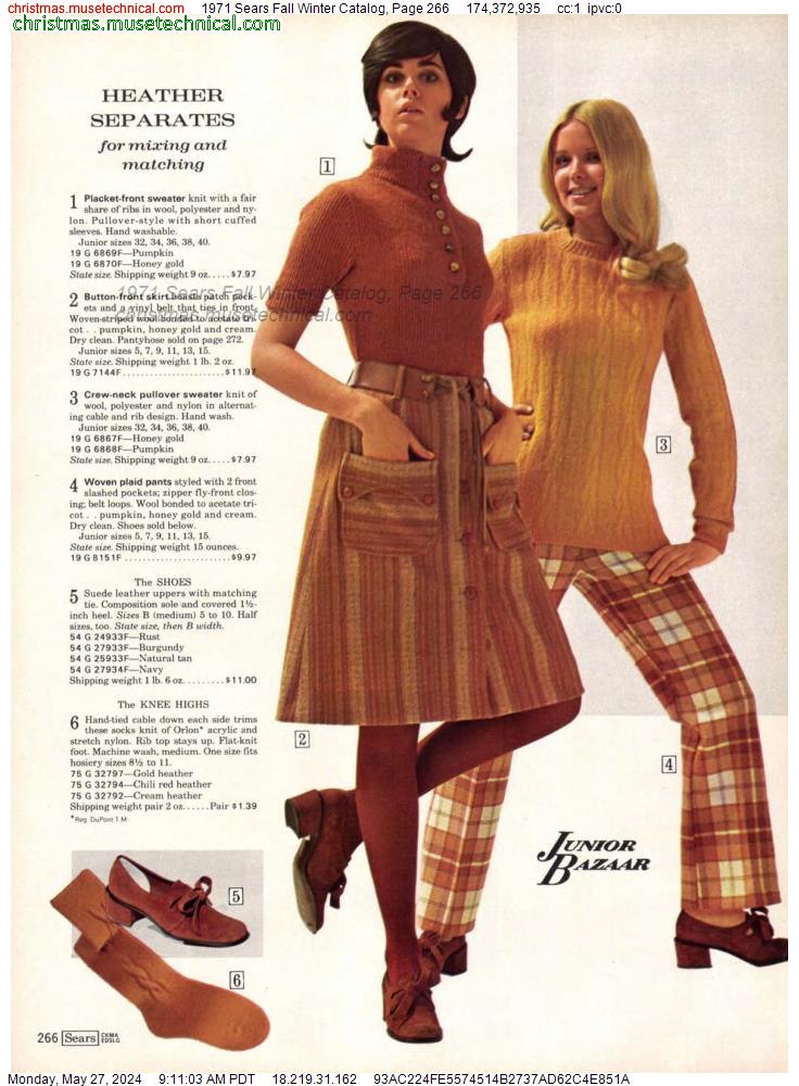 1971 Sears Fall Winter Catalog, Page 266