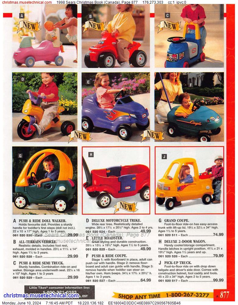 1998 Sears Christmas Book (Canada), Page 877