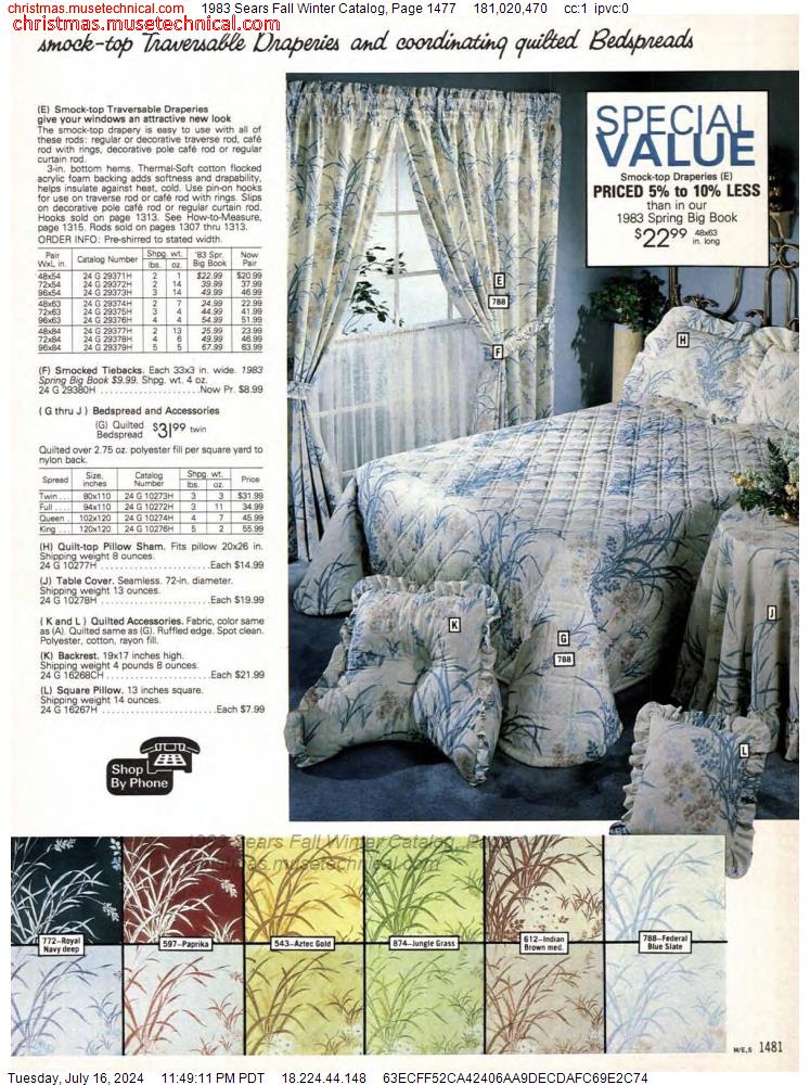 1983 Sears Fall Winter Catalog, Page 1477