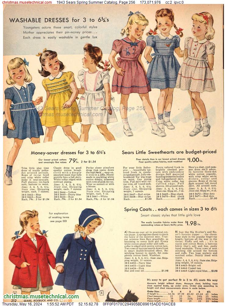 1943 Sears Spring Summer Catalog, Page 256