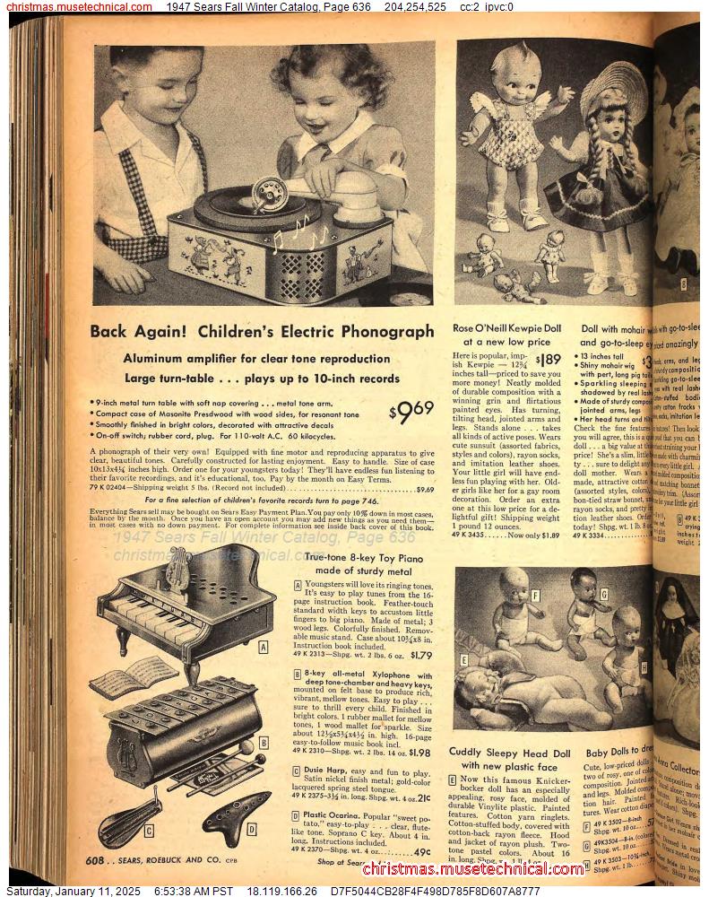 1947 Sears Fall Winter Catalog, Page 636