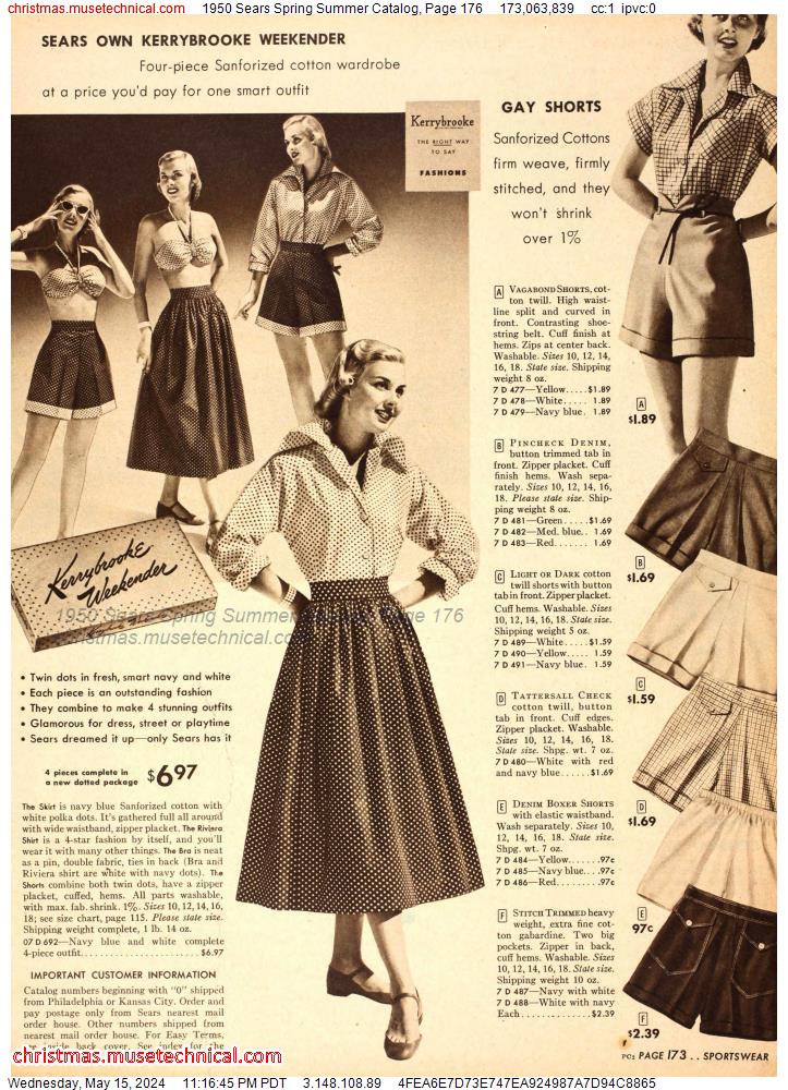 1950 Sears Spring Summer Catalog, Page 176