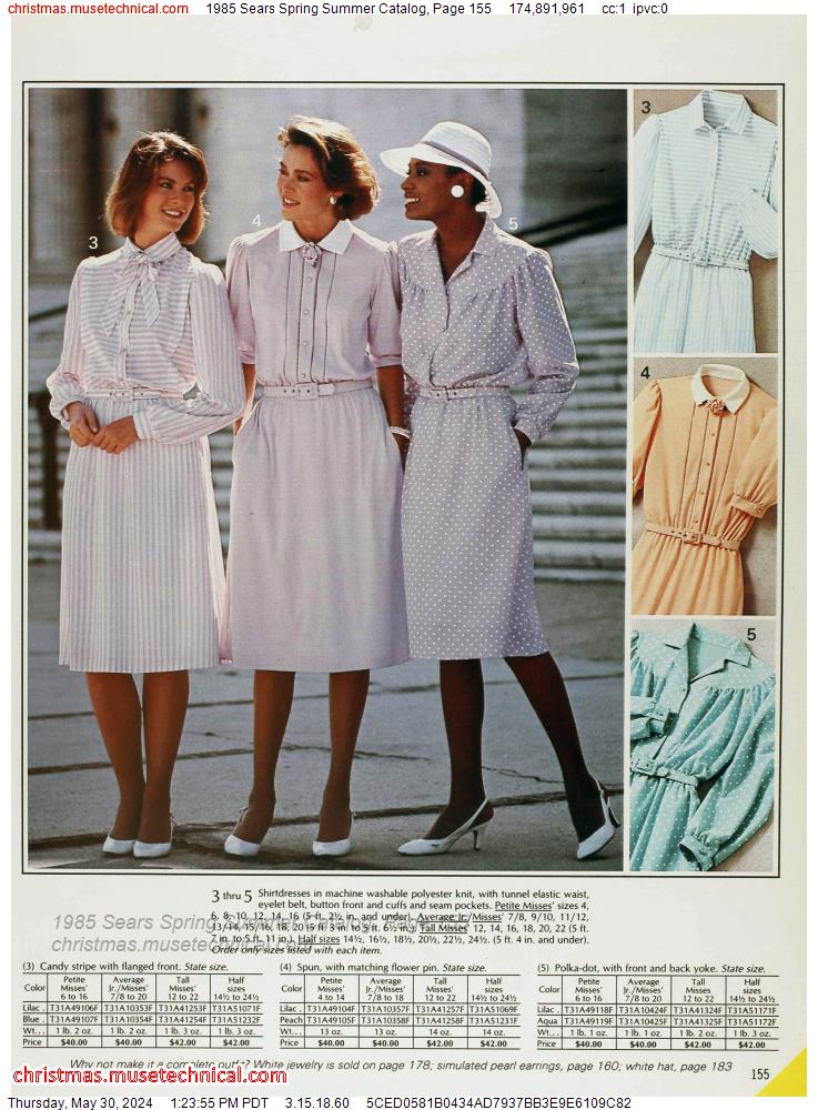1985 Sears Spring Summer Catalog, Page 155