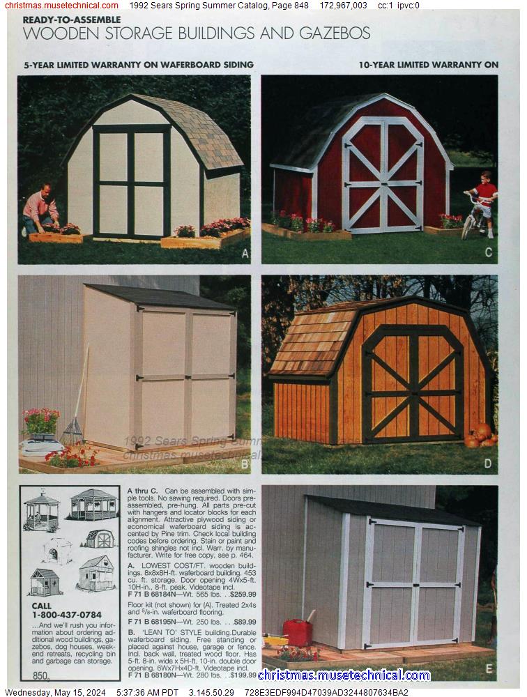 1992 Sears Spring Summer Catalog, Page 848