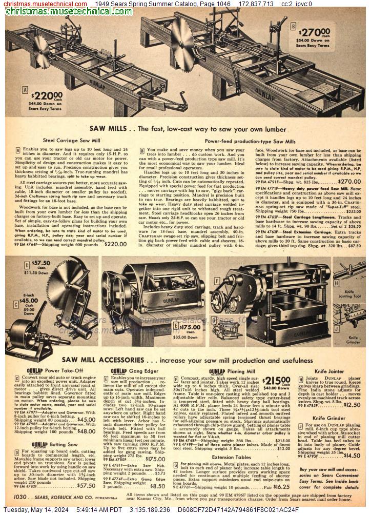 1949 Sears Spring Summer Catalog, Page 1046