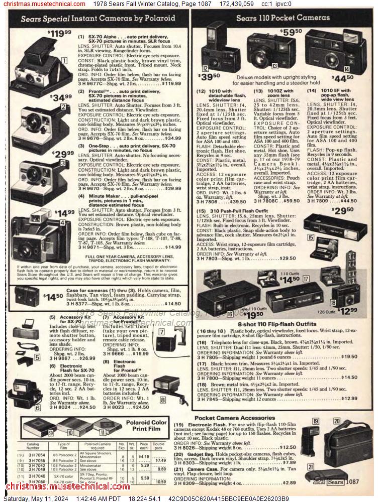 1978 Sears Fall Winter Catalog, Page 1087