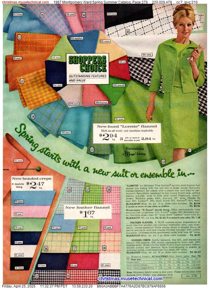 1967 Montgomery Ward Spring Summer Catalog, Page 279